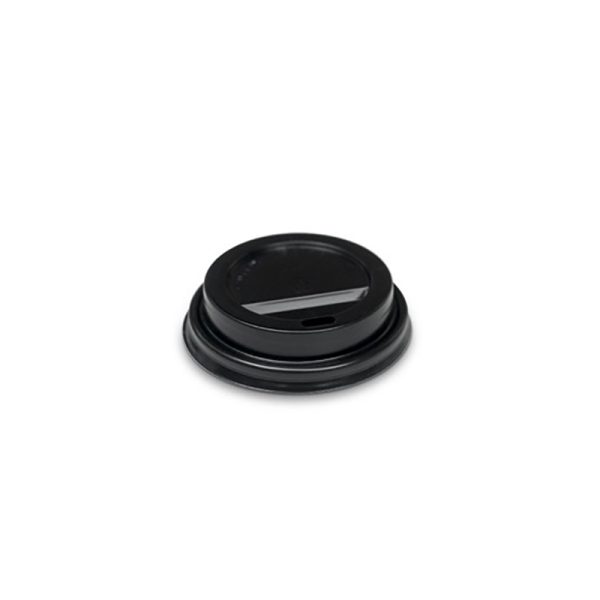 Black Plastic Hot Lid- 4oz